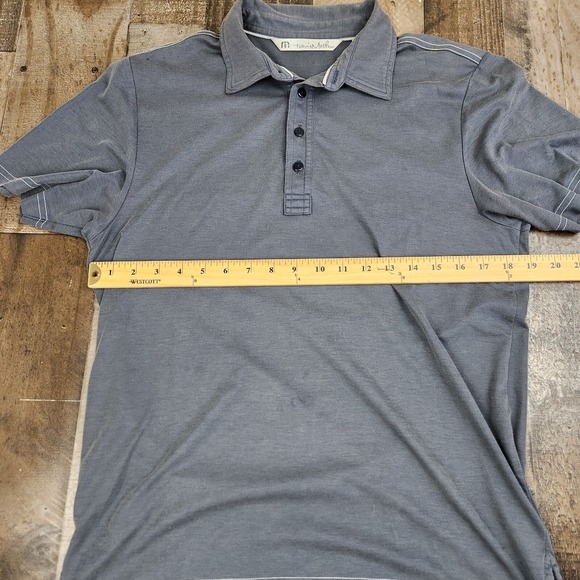 Mens Travis Mathew size S Small Gray Pima Cotton Blend Collared Golf Polo Shirt - Picture 5 of 9